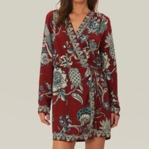 FARM Rio | Dresses | Farm Rio Floral Redwhiteblue Long Sleeves Mini Wrap Dress Size Medium Nwt | Poshmark FARM Rio | Dresses | Farm Rio Floral Redwhiteblue Long Sleeves Mini Wrap Dress Size Medium Nwt | Poshmark